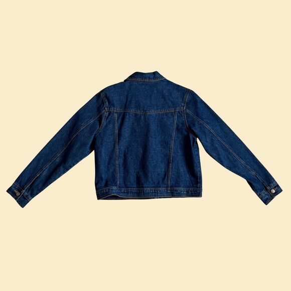 Vintage 90s denim button-down jacket by Bill Blass Petites, size petite small - Picture 7 of 10